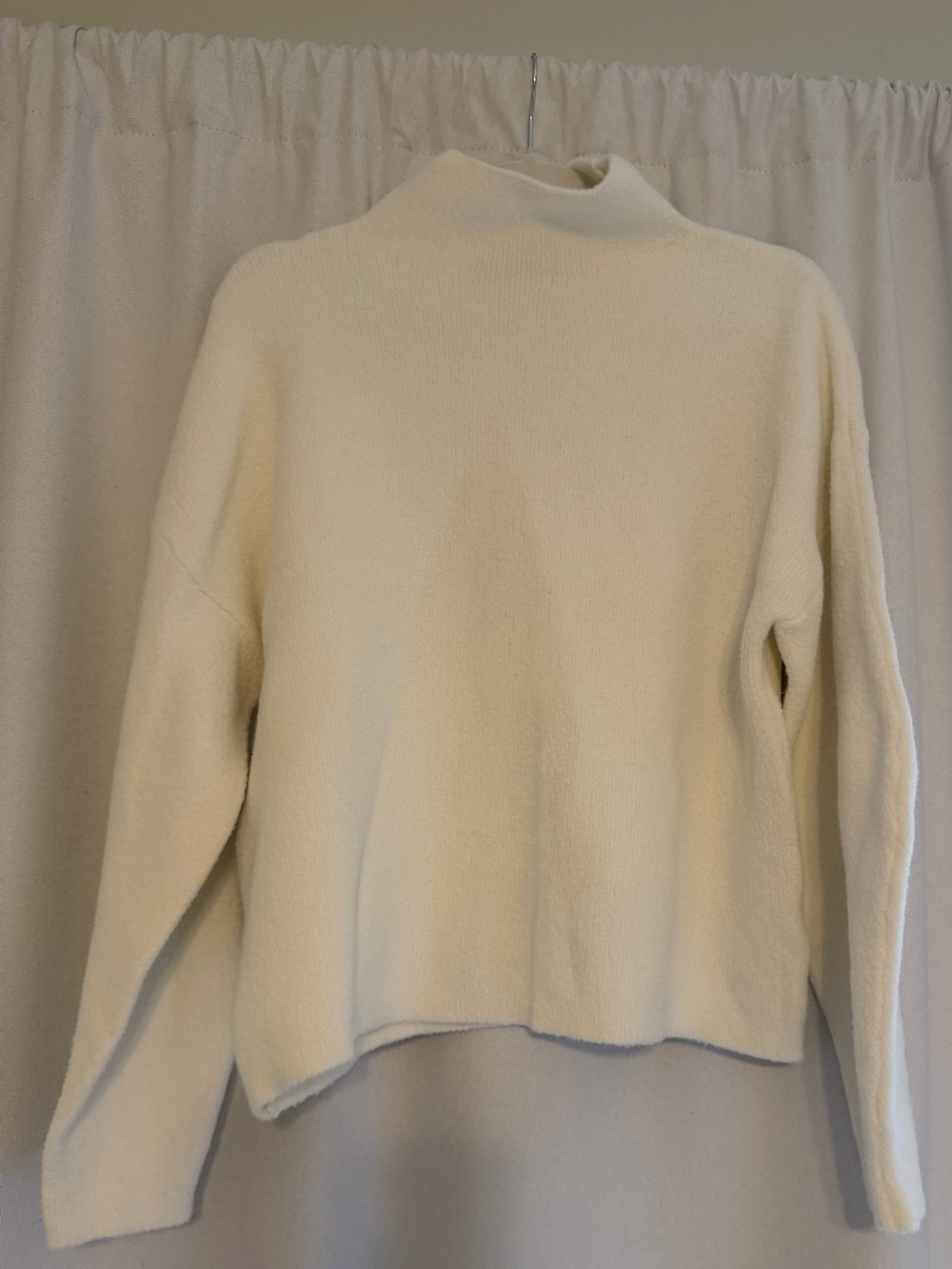 Express Cream Mock Neck Women's Sweater